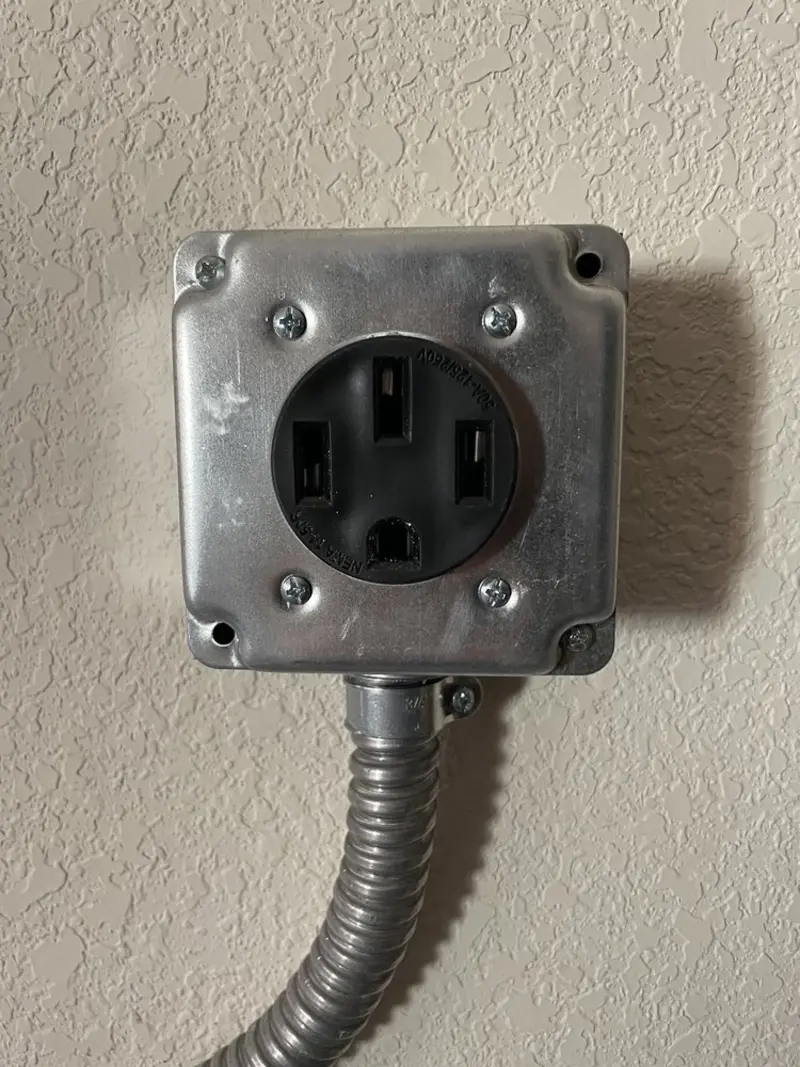 NEMA 14-50 outlet installed for Electrical Panel Upgrade in Momence